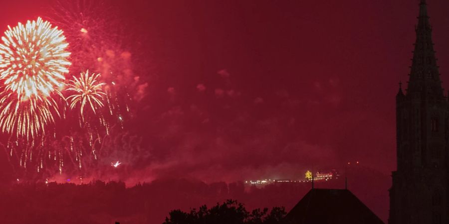 Dürfte 2022 ein rarer Anblick sein: Feuerwerk auf dem Gurten am 1. August 2019 in Bern. (Archivbild)