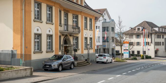 Das Gemeindehaus an der Hauptstrasse von Hochdorf. Das Gemeindehaus an der Hauptstrasse von Hochdorf.