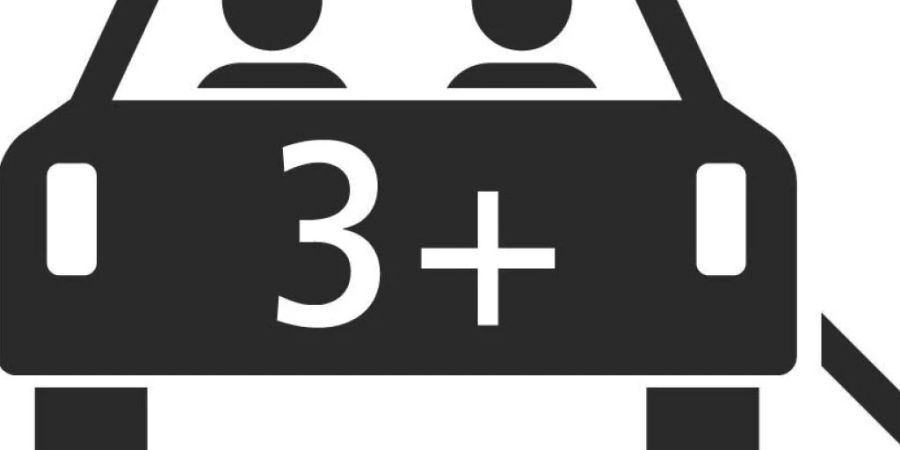 Dieses neue Symbol stattet Fahrgemeinschaften - sogenanntes «Carpooling» - mit Sonderrechten im Strassenverkehr aus.