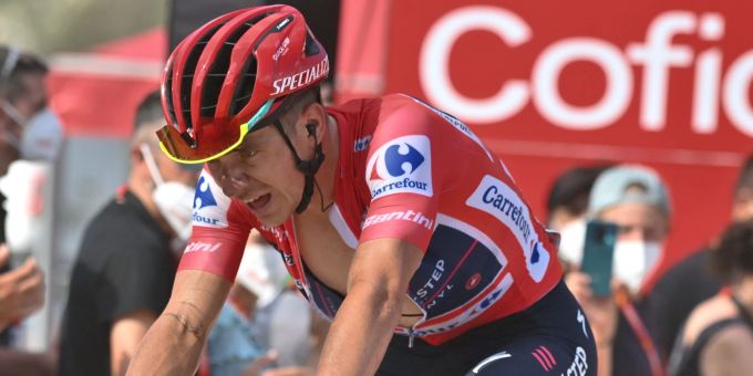 Der Belgier Remco Evenepoel fährt weiter im Roten Trikot des Führenden der Gesamtwertung an der Vuelta. Vuelta