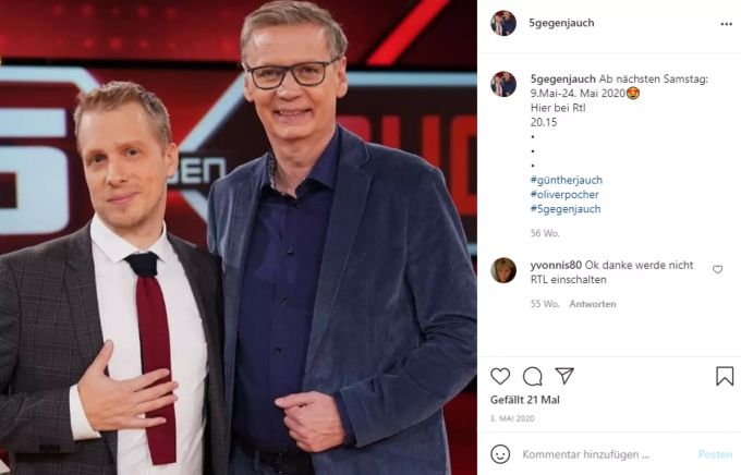 Olli Pocher wird «5gegenJauch» weiterhin moderieren. Oli Pocher