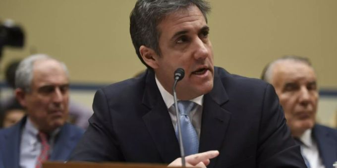 Michael Cohen während seiner Anhörung im US-Repräsentantenhaus Michael Cohen während seiner Anhörung im US-Repräsentantenhaus