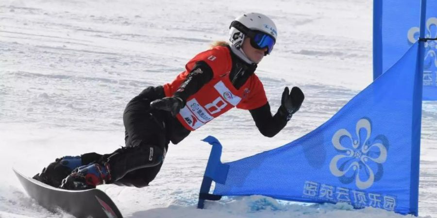 Snowboarderin Selina Jörg wurde beim Weltcup in China Dritte. Foto: Zhu Xudong/XinHua