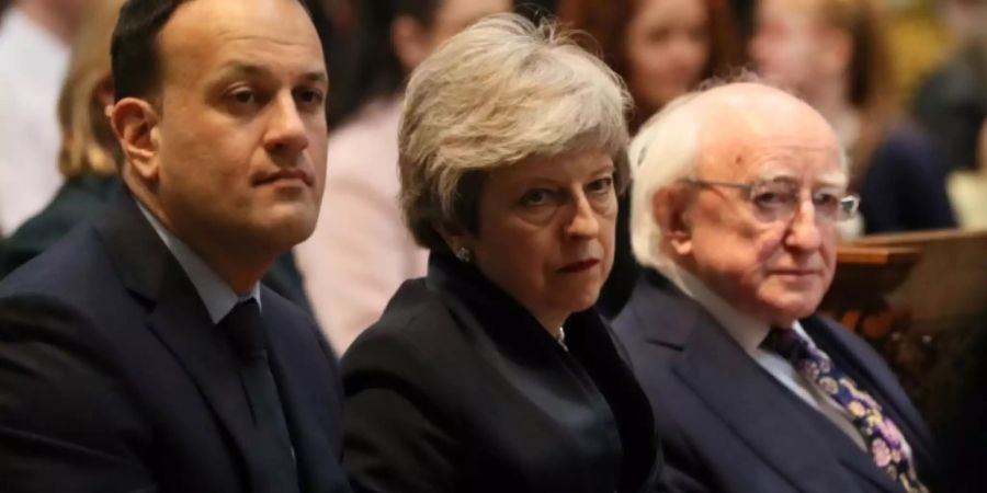 Leo Varadkar, Theresa May und Michael D. Higgins