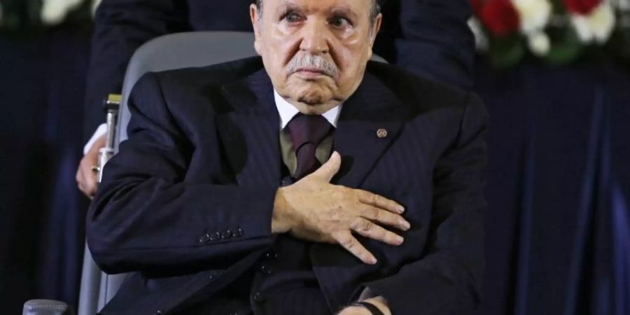 Zuletzt war Algeriens Präsident Abdelaziz Bouteflika nach wochenlangen Protesten zurückgetreten. Foto: Mohamed Messara/EPA