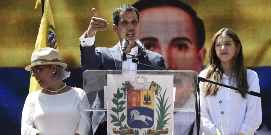 Juan Guaidó bei einer Kundgebung in Caracas am Dienstag