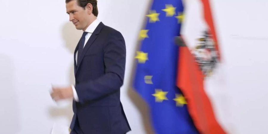 Muss Sebastian Kurz abtreten? Nach dem Platzen der Koalition mit der rechten FPÖ ist nicht mehr sicher, ob sich der konservative Regierungschef im Amt halten kann. Foto: Herbert Neubauer/APA