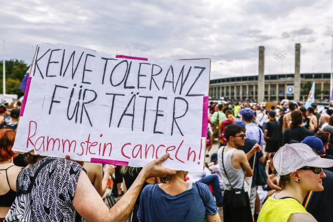 Protest against rock group Rammstein in Berlin