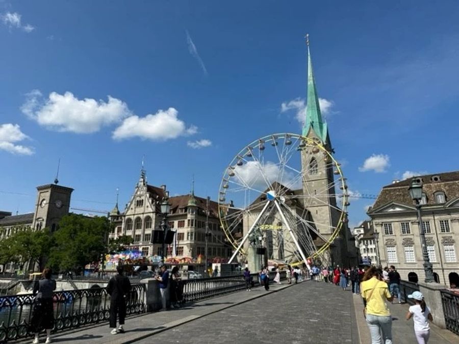 Das Riesenrad wird einen herrlichen Blick auf das Zürcher Seebecken ermöglichen am Züri Fäscht.