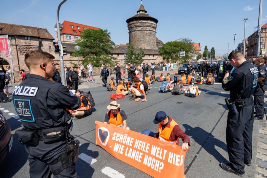 Unter anderem in Nürnberg gab es grosse Blockaden.