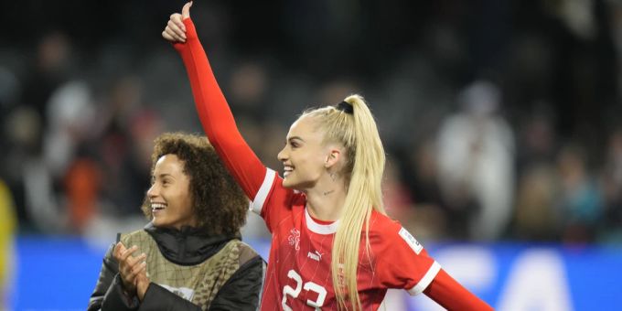 Alisha Lehmann im Einsatz für die Schweizer Nati an der Frauen-WM. Alisha Lehmann Schweizer Nati