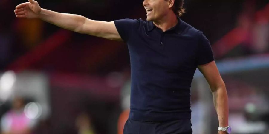 «Pflichtaufgabe erfüllt»: Co-Trainer Marcus Sorg hat Joachim Löw beim Spiel gegen Weissrussland gut vertreten. Foto: Marius Becker