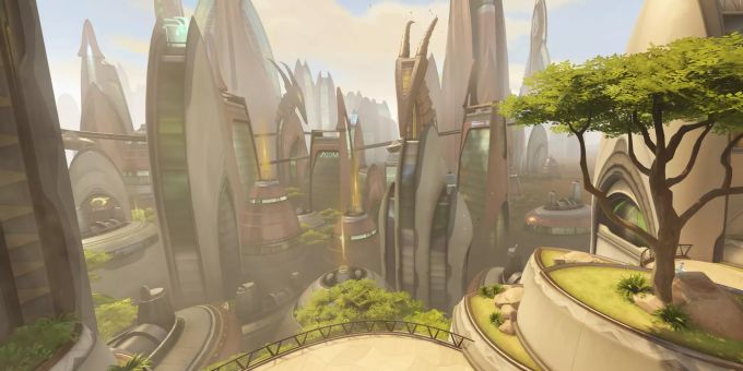 Ein Screenshot von der Overwatch-Karte Numbani. Overwatch Numbani Blizzard