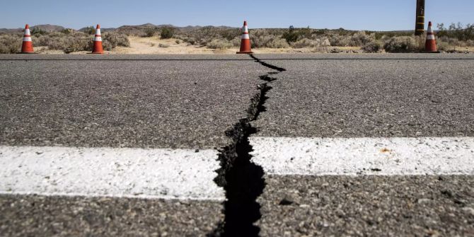 Earthquake aftermath in Ridgecrest, California