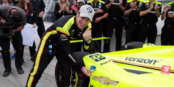 Simon Pagenaud fuhr von der Pole Position zum Sieg beim Indy 500. Simon Pagenaud Indy 500