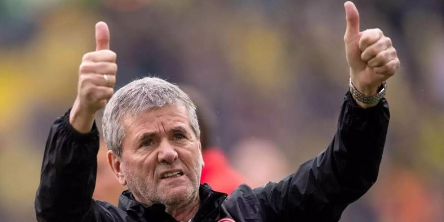 Friedhelm Funkel kann sich vorstellen, noch länger in Düsseldorf Trainer zu bleiben. Foto: Marius Becker
