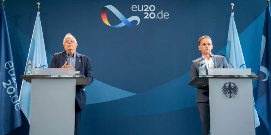 EU-Aussenbeauftragter Borrell und Minister Maas (re.)