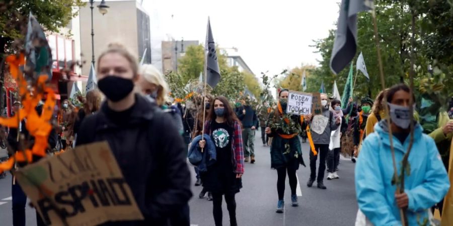 Protest von Klimaschützern in Berlin