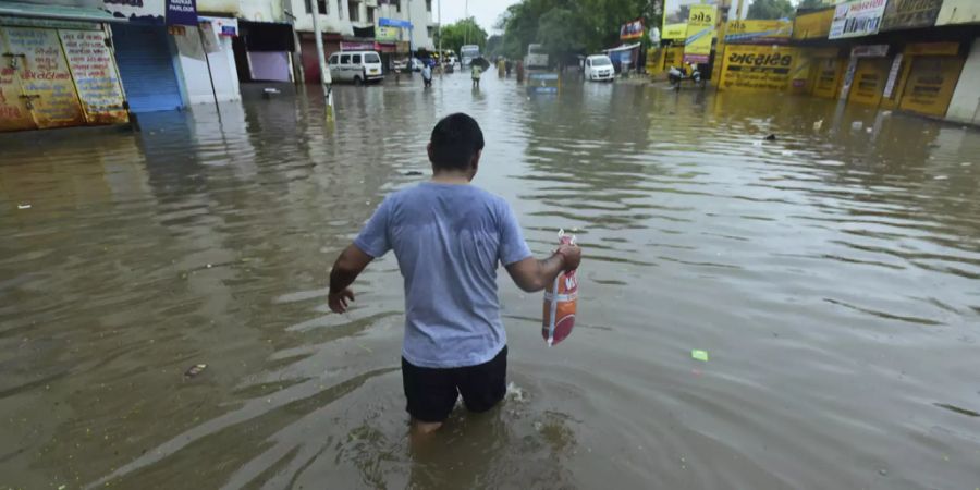 Indien Monsun Regen überschwemmung