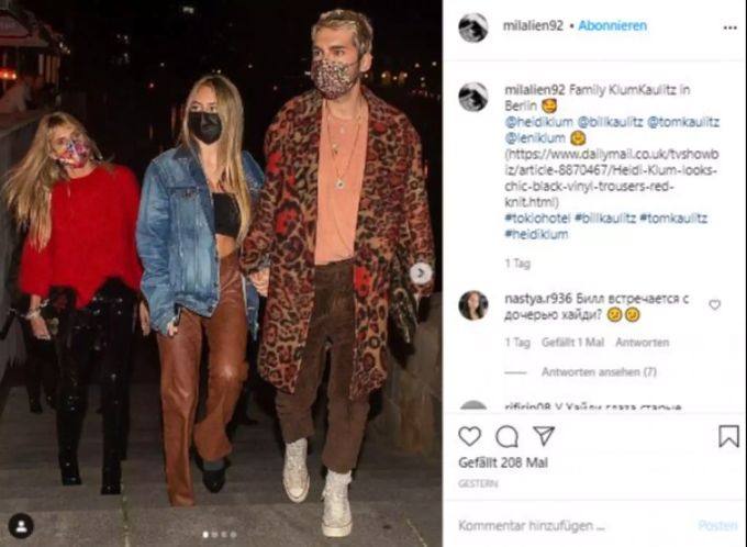 Leni Klum (Mitte) mit Mama Heidi und Bill Kaulitz. heidi