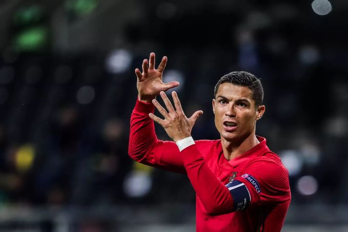 Cristiano Ronaldo im Trikot der portugiesischen Nationalmannschaft. Ronaldo