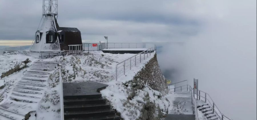 Weisse Pracht auf dem Säntis auf 2501 Metern über Meer.