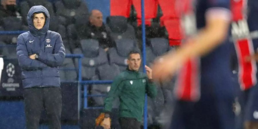 PSG-Cheftrainer Thomas Tuchel war mit der Leistung seiner Mannschaft nicht zufrieden. Foto: Michel Euler/AP/dpa