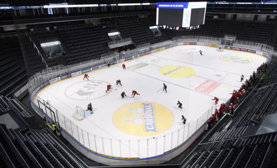 Die frisch renovierte BCF-Arena in Fribourg.