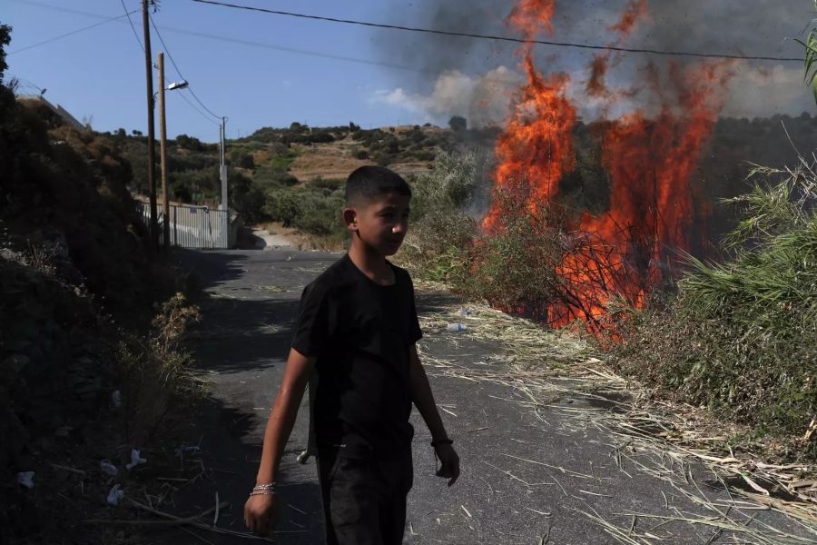 Greece Migrant Camp Blaze