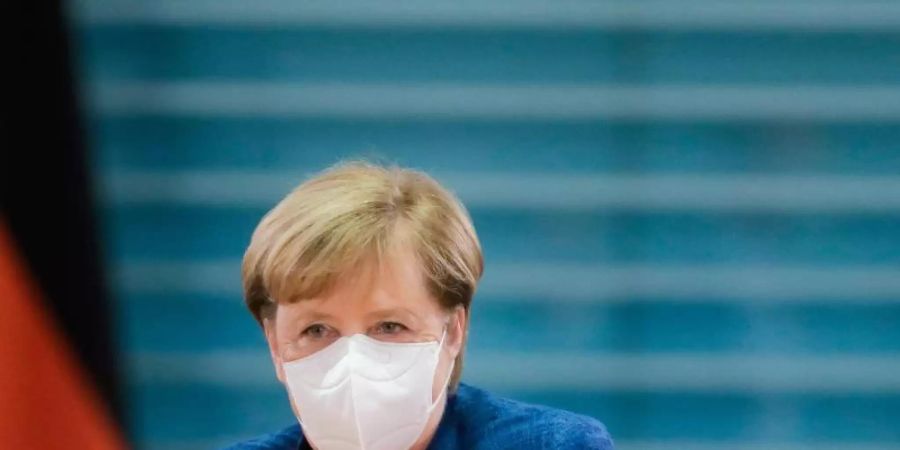 Angela Merkel vergangene Woche vor Beginn einer Sitzung des Bundeskabinetts. Foto: Markus Schreiber/AP-Pool/dpa