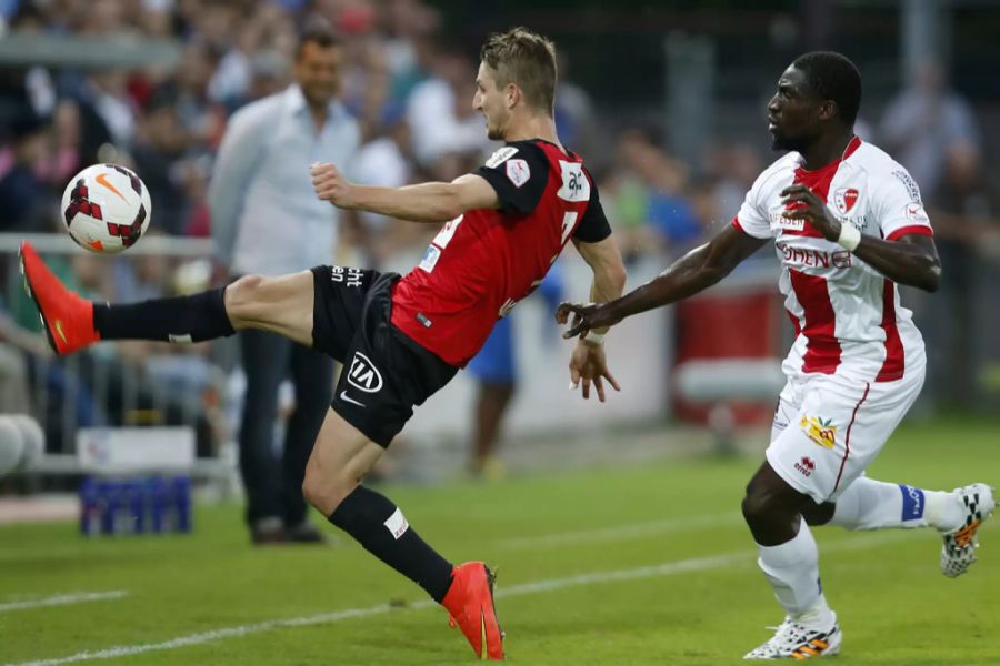 Stephan Andrist (l.) im Dress des FC Aarau.