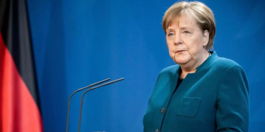 Am Sonntagabend hatte Bundeskanzlerin Merkel noch eine Pressekonferenz abgehalten. Foto: Michael Kappeler/dpa-pool/dpa