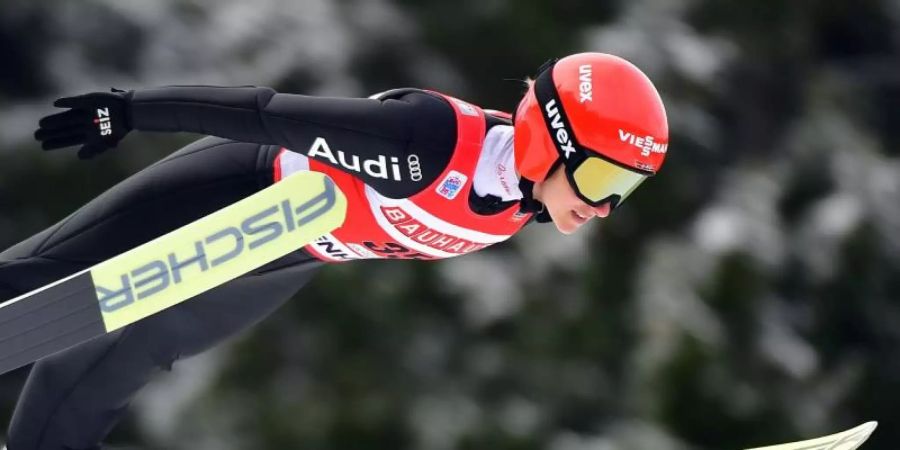 Katharina Althaus erreichte das beste Saisonresultat der deutschen Skispringerinnen. Foto: Hendrik Schmidt/zb/dpa