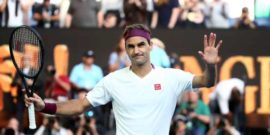 Roger Federer nach seinem Sieg über Tennys Sandgren im Viertelfinal.