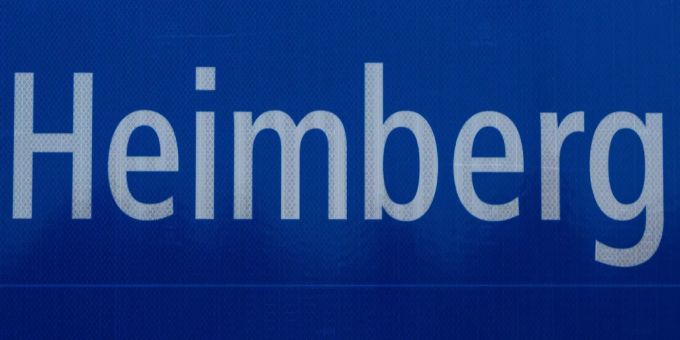 Ortstafel von Heimberg. - Heimberg Ortstafel von Heimberg. - Heimberg