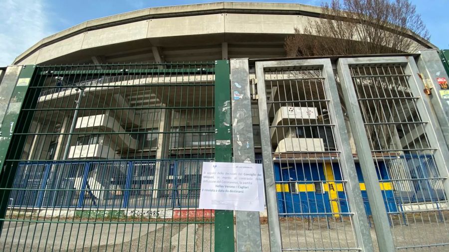 Auch das Stadio Marcantonio Bentegodi in Verona blieb geschlossen.