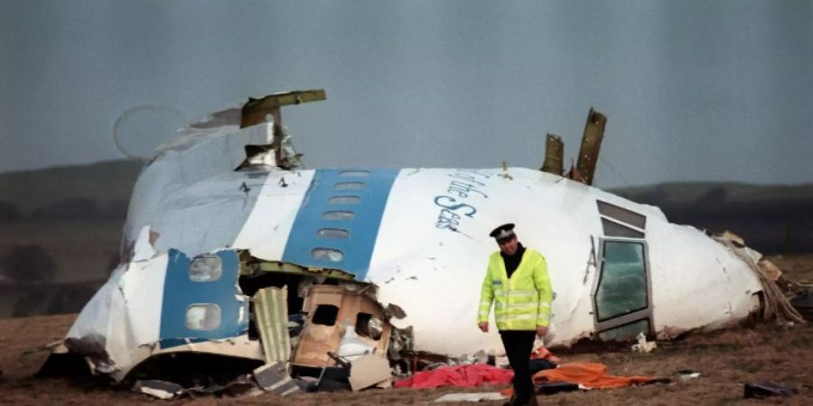 Trümmer der Pan Am-Maschine nahe Lockerbie