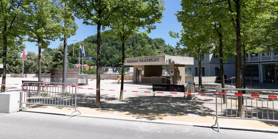 Der Theaterplatz in Baden.
