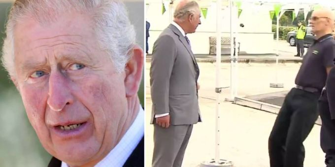 Er staunt - Supermarkt-Mitarbeiter fällt vor Prinz Charles in Ohnmacht
