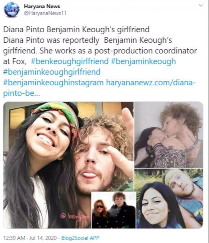 Diana Pinto war zwei Jahre mit Ben zusammen. diana