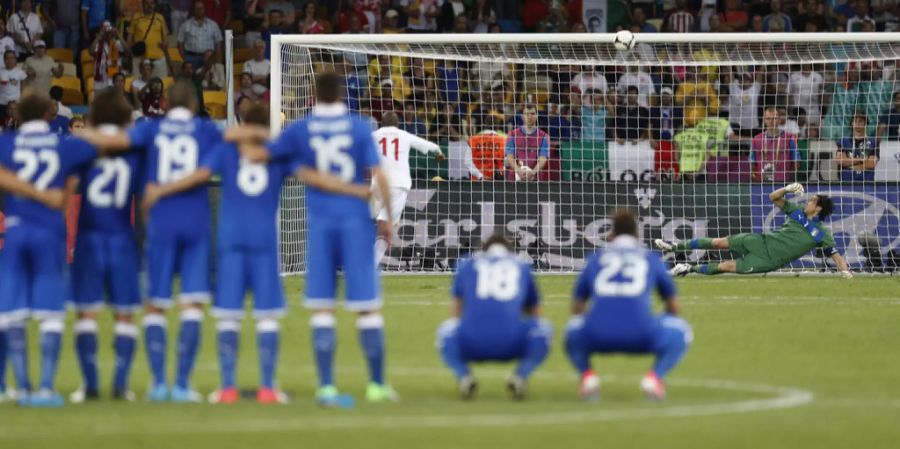 An der EM 2012 scheiterten die Engländer wieder im Elfmeterschiessen eines Viertelfinals.