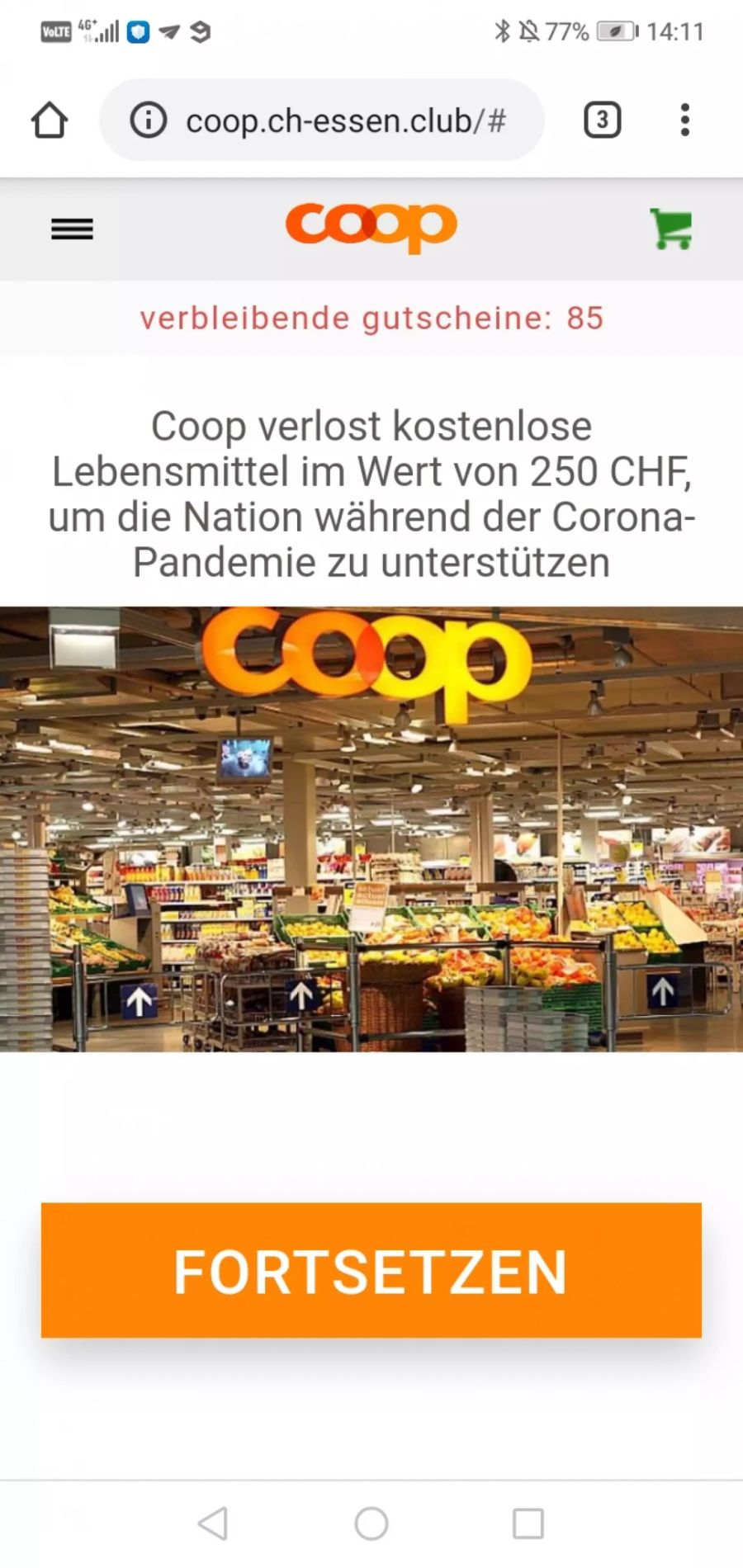 Coop Betrug Gutscheine