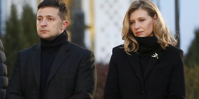 Wolodymyr Selenskyj, Präsident der Ukraine, und seine Frau Olena vor dem Ukraine-Krieg. (Archivbild) ukraine