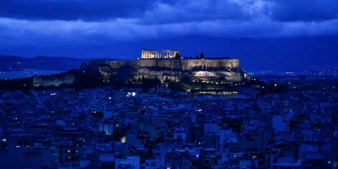 Blick auf die Akropolis in Athen Blick auf die Akropolis in Athen