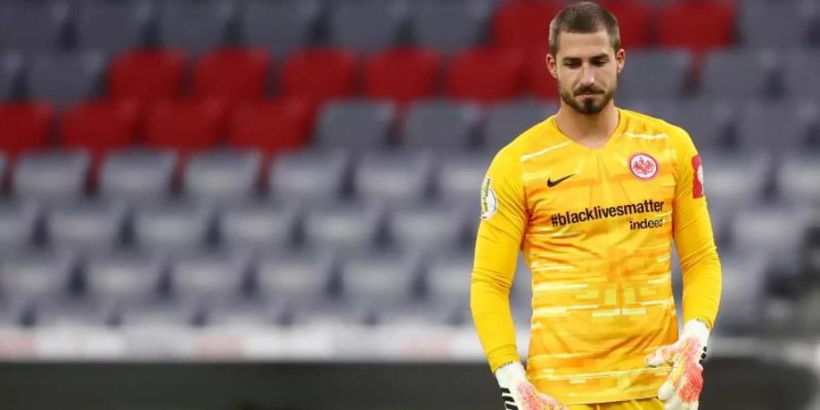 Kehrte von PSG zurück zu Eintracht Frankfurt: Kevin Trapp. Foto: Kai Pfaffenbach/Reuters/Pool/dpa
