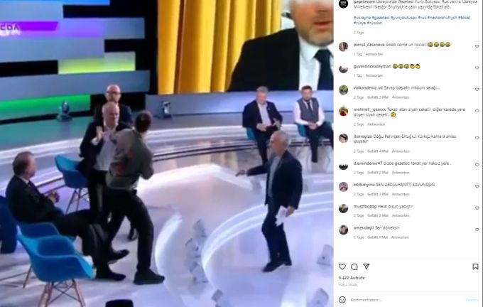 Vor laufender Kamera kommt es während der Sendung zur Auseinandersetzung. Schlägerei