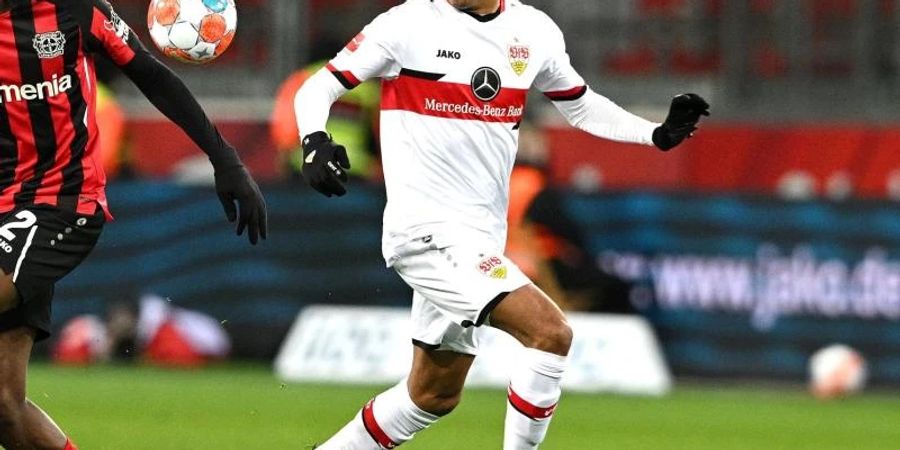 Tiago Tomás für den VfB Stuttgart in Aktion. Foto: David Inderlied/dpa