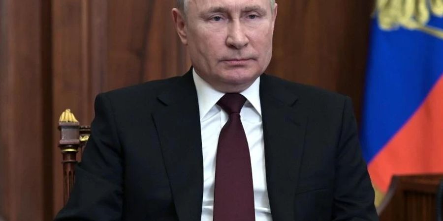 Russlands Präsident Wladimir Putin hatte am Sonntag die Nuklearstreitkräfte seines Landes aktiviert. Foto: Alexei Nikolsky/Pool Sputnik Kremlin/AP/dpa