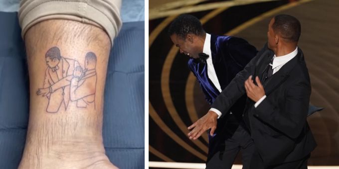 Dieser Künstler nimmt sich das Schlagdrama von Will Smith als Motiv. Biernews Will Smith Tattoo