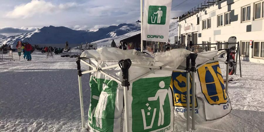 zusätzliche Müllbehälter Laax